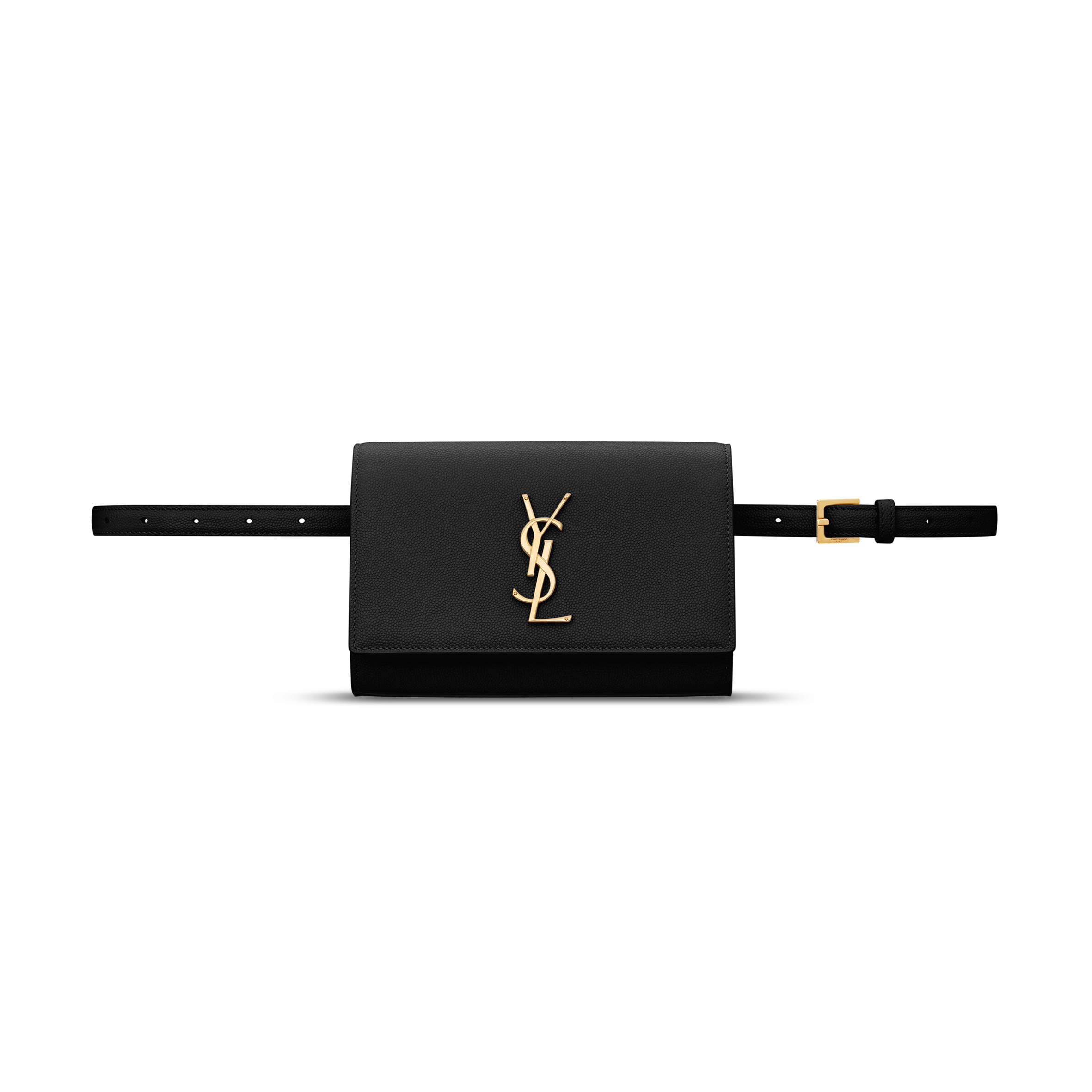 YSL KATE BELT BAG IN GRAIN DE POUDRE-EMBOSSED LEATHER 534395BOW0J1000 (18*12*4.5cm)